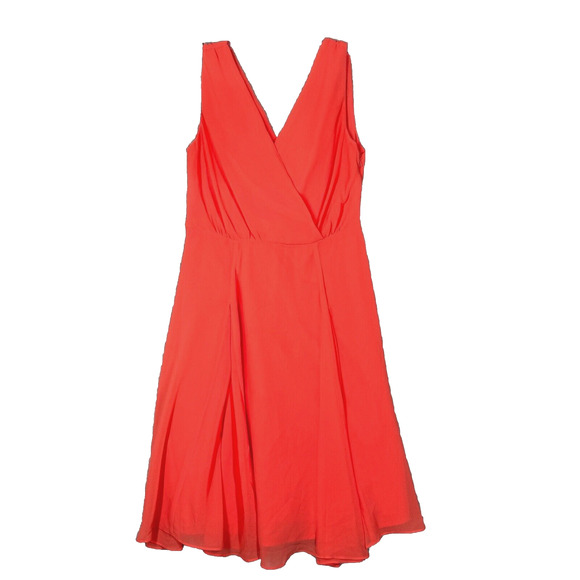 Cupcakes & Cashmere Dress Womens 4 Orange Fit & Flare Preppy Romantic Date Night - Picture 1 of 10